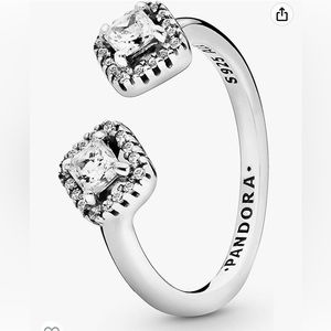 Pandora Square Sparkle Open Ring